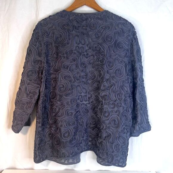 Chicos Travelers Soutache Swirl Jacket Special Occasions Evening Cocktail 2/MD - Picture 2 of 11